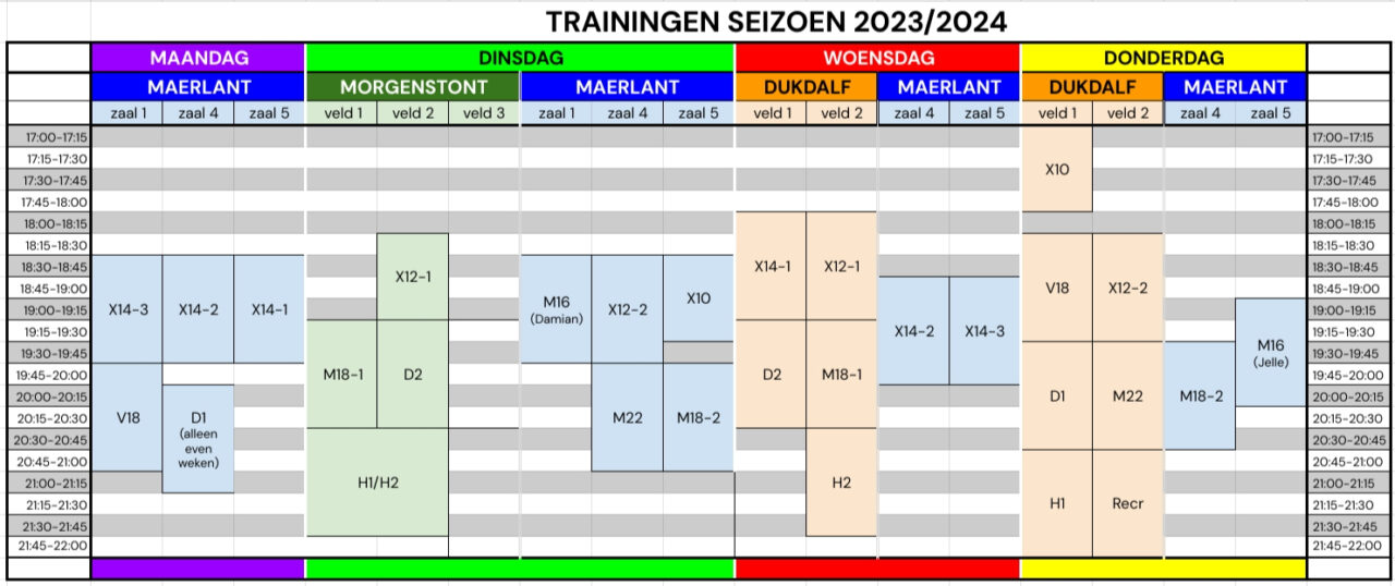 BV Voorne training 23-24